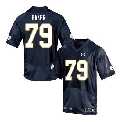 Notre Dame Fighting Irish Men's Tosh Baker #79 Navy Under Armour Authentic Stitched College NCAA Football Jersey VOV7599YR
